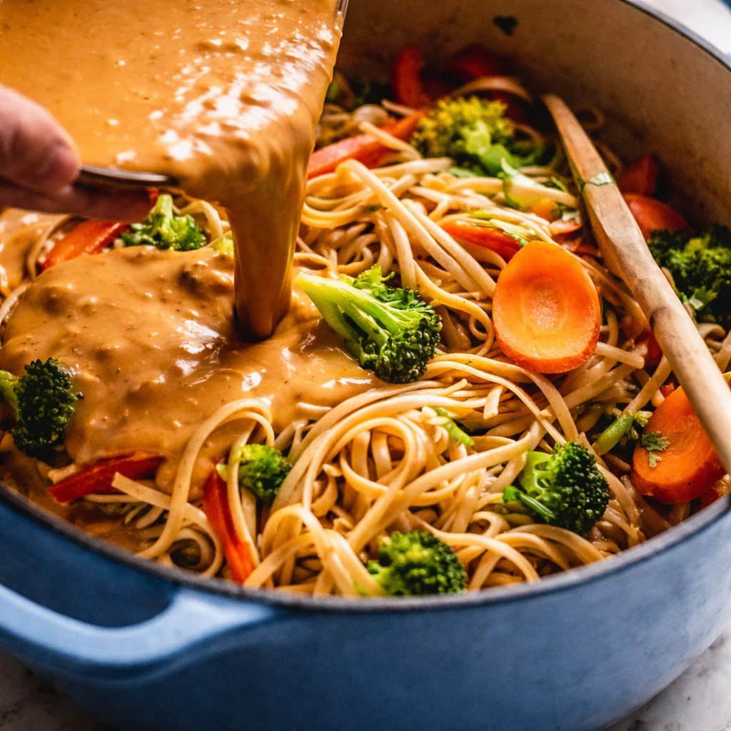 Colorful gluten-free one pot meal in a skillet