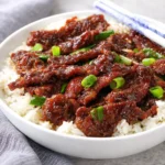 Quick 30 minute beef recipes including Mongolian beef and ground beef stroganoff.
