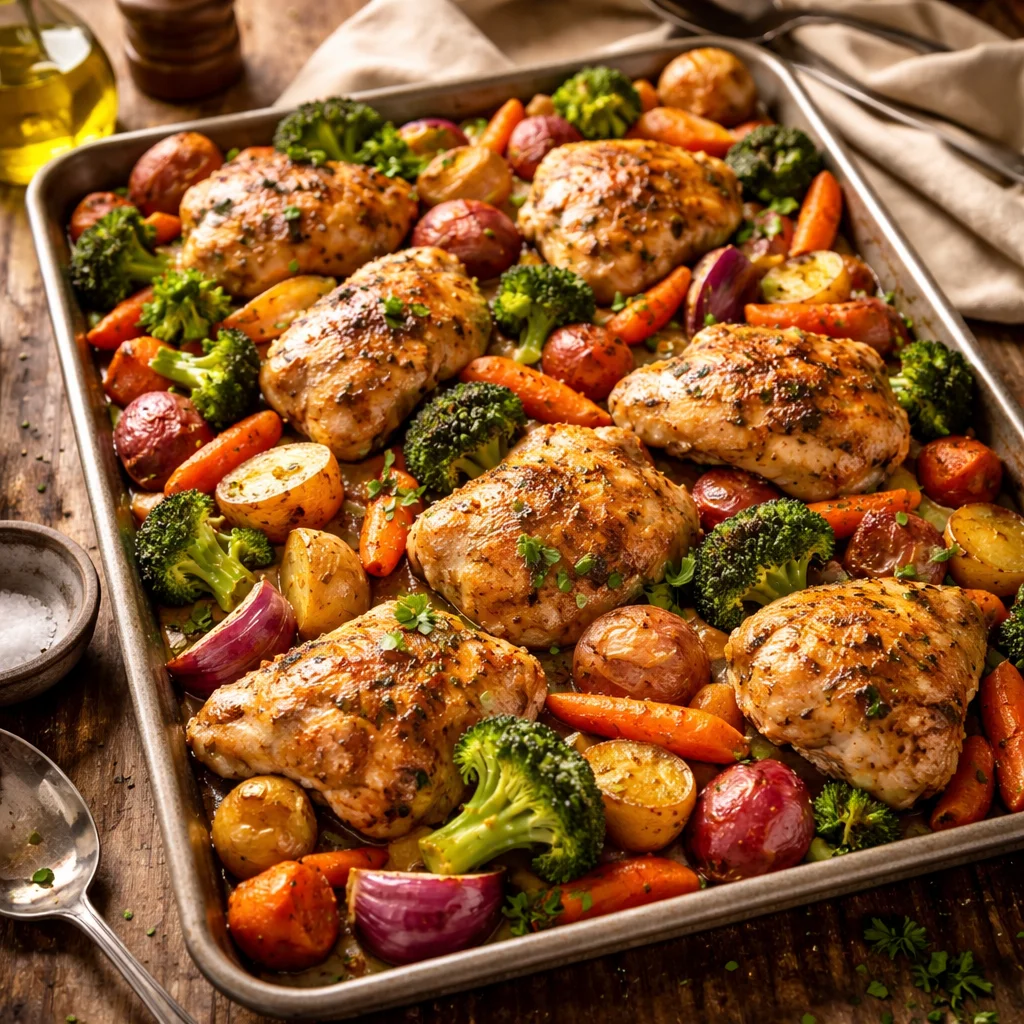 One-Pan Delight: Sheet Pan Chicken and Vegetables Made Easy