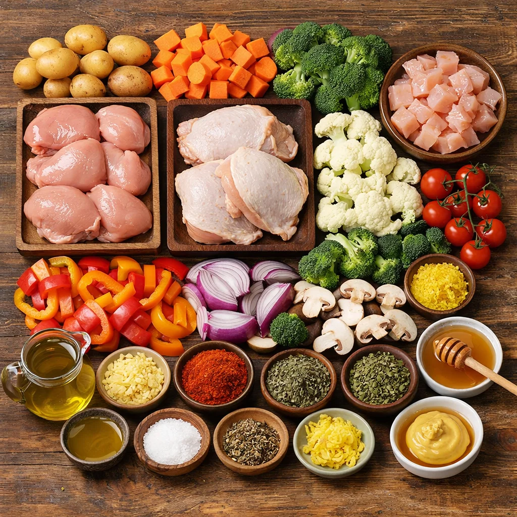 sheet pan chicken and vegetables