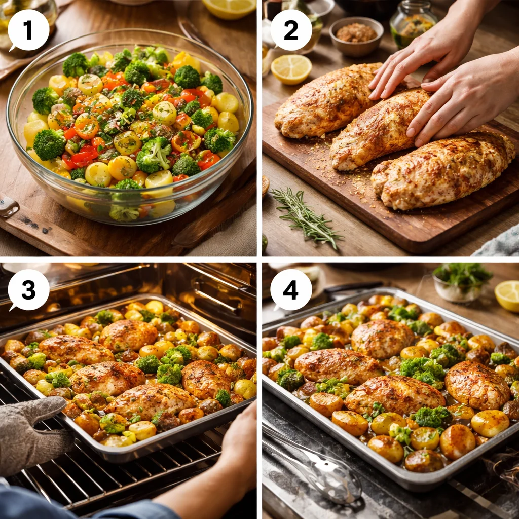 one pan chicken and vegetables
