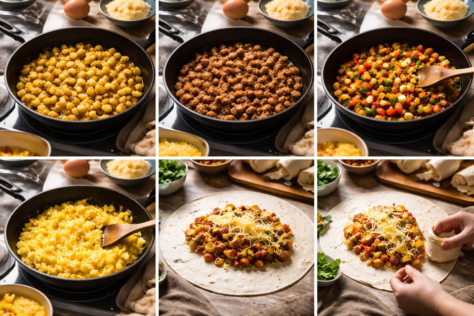 prep ahead breakfast burritos
