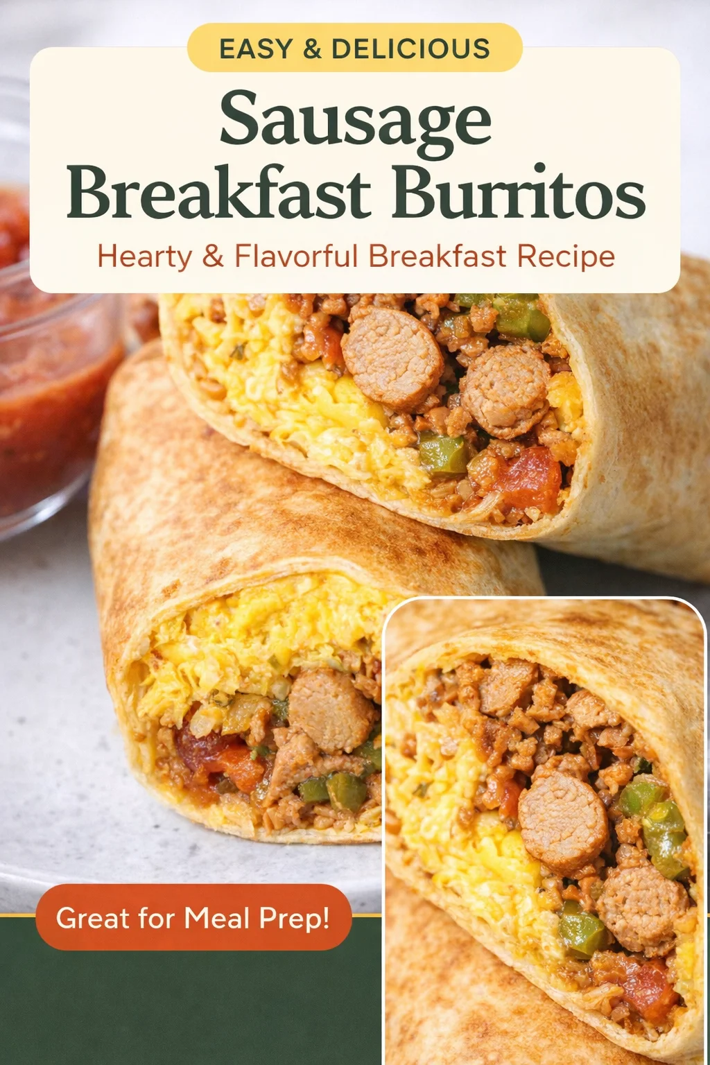 prep ahead breakfast burritos